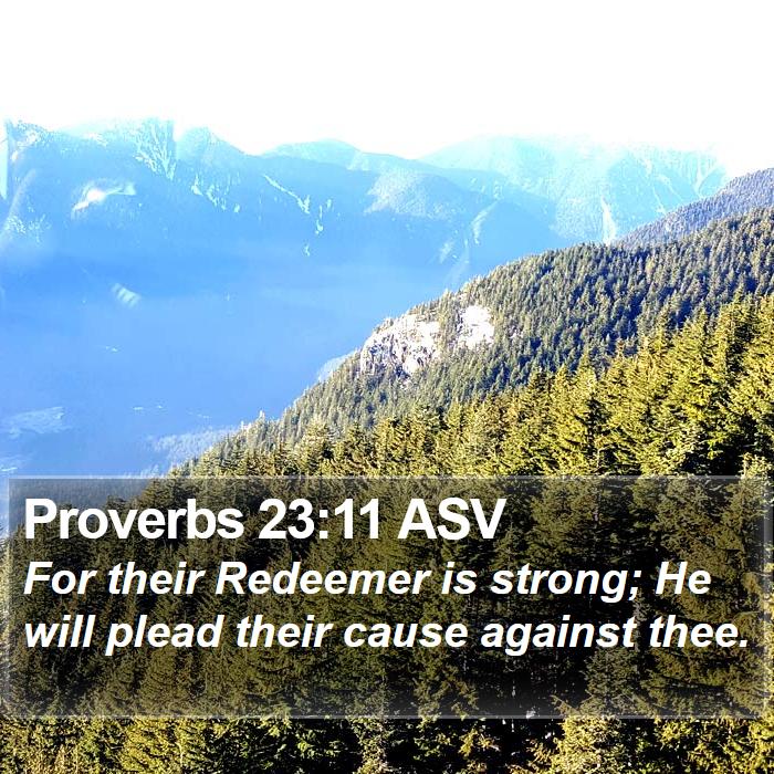 Proverbs 23:11 ASV Bible Study