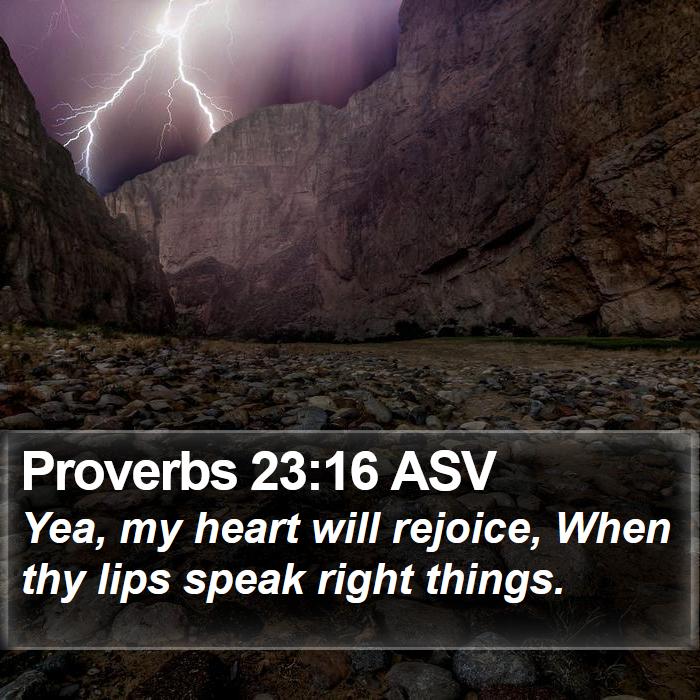 Proverbs 23:16 ASV Bible Study