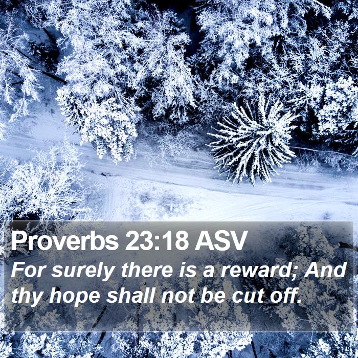 Proverbs 23:18 ASV Bible Study