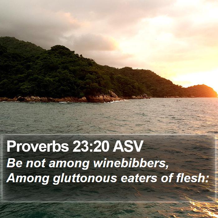 Proverbs 23:20 ASV Bible Study