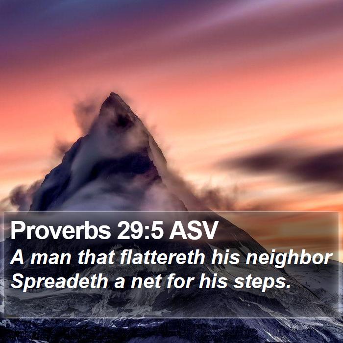 Proverbs 29:5 ASV Bible Study