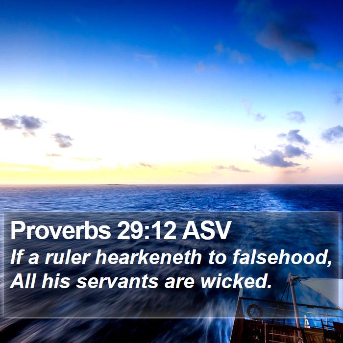 Proverbs 29:12 ASV Bible Study