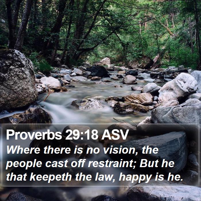 Proverbs 29:18 ASV Bible Study