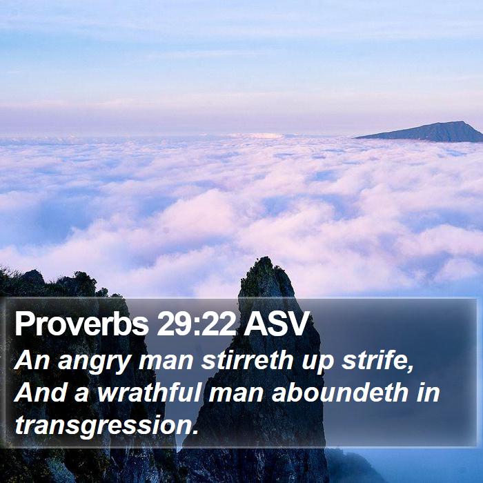 Proverbs 29:22 ASV Bible Study