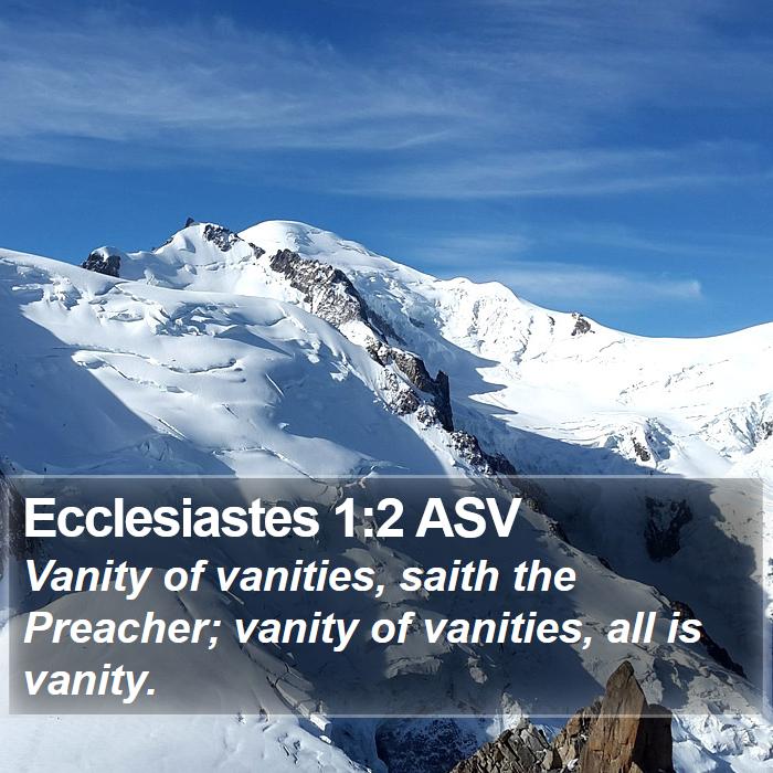 Ecclesiastes 1:2 ASV Bible Study