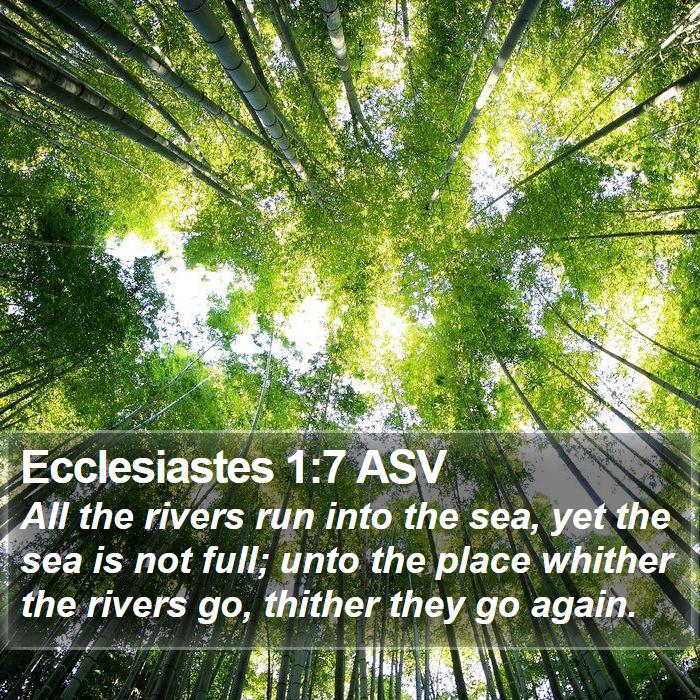 Ecclesiastes 1:7 ASV Bible Study