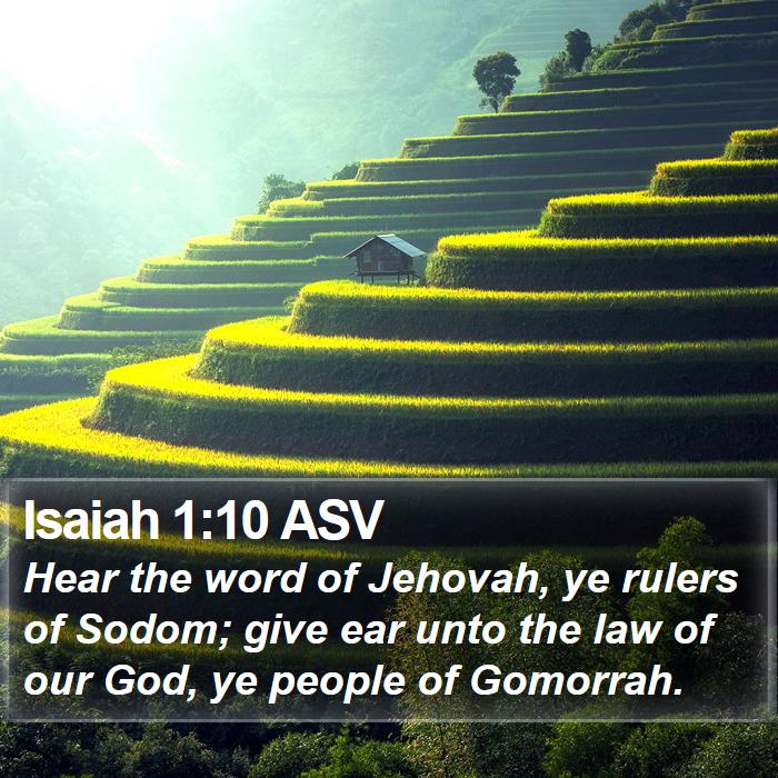 Isaiah 1:10 ASV Bible Study