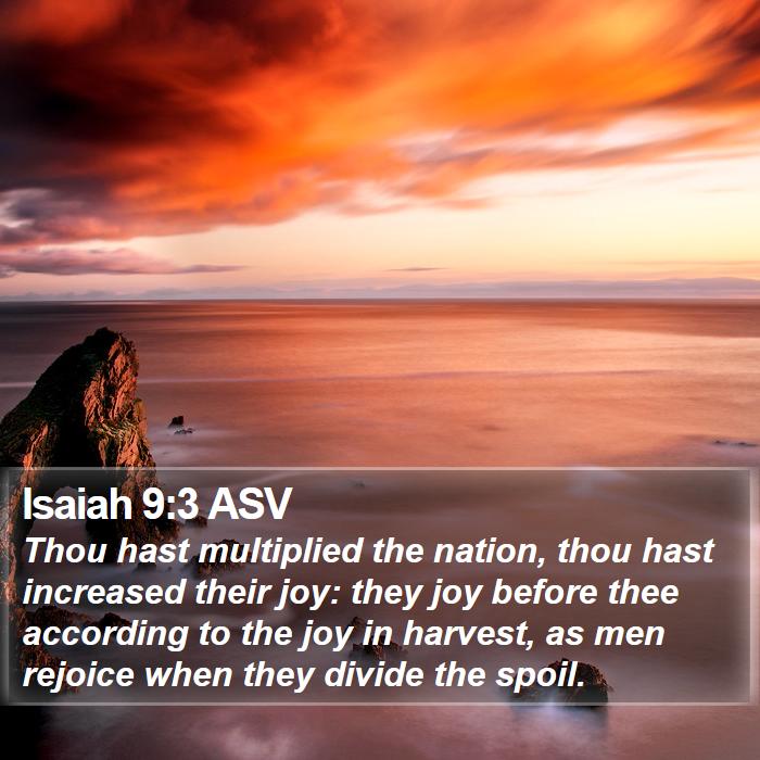 Isaiah 9:3 ASV Bible Study