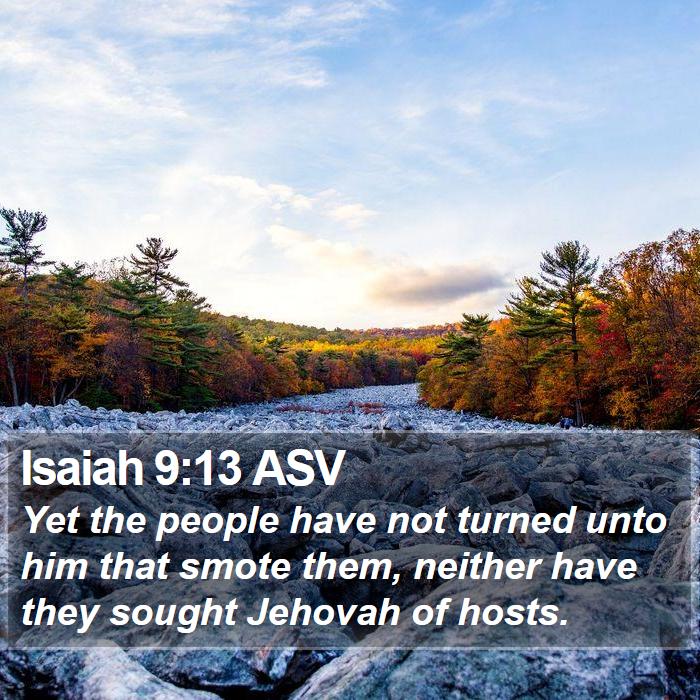 Isaiah 9:13 ASV Bible Study