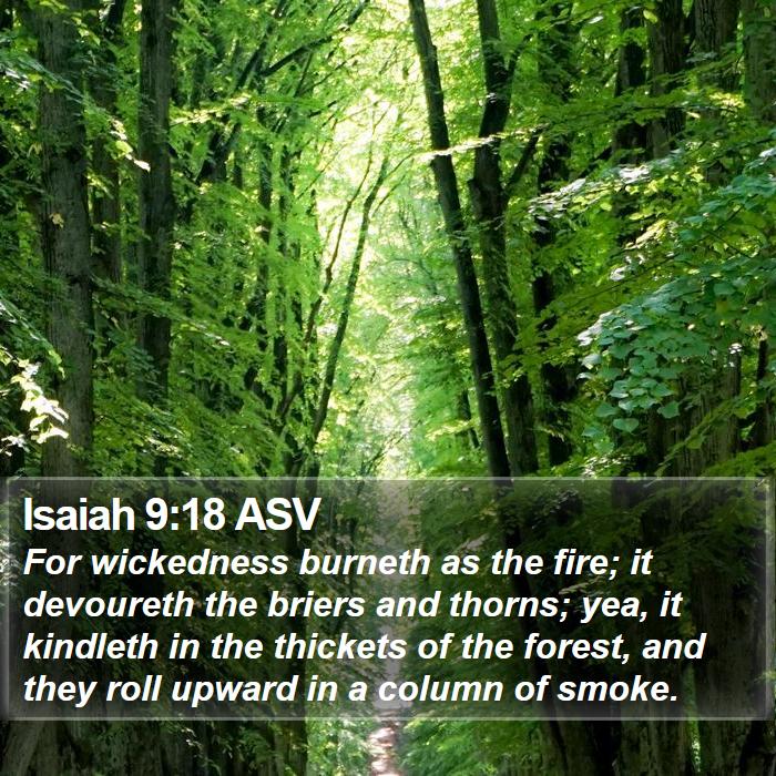 Isaiah 9:18 ASV Bible Study