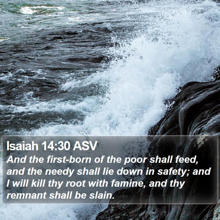 Isaiah 14:30 ASV Bible Study