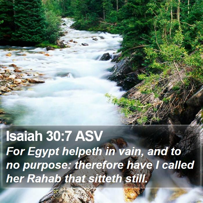 Isaiah 30:7 ASV Bible Study