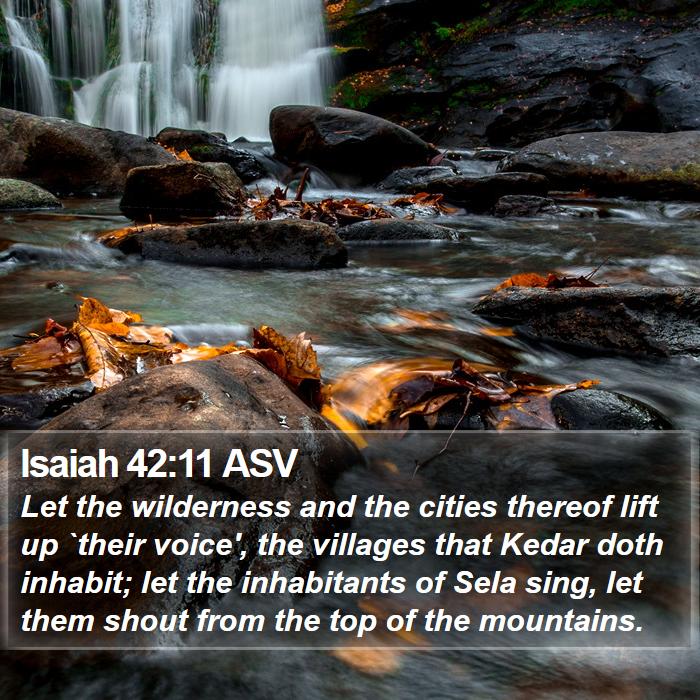 Isaiah 42:11 ASV Bible Study