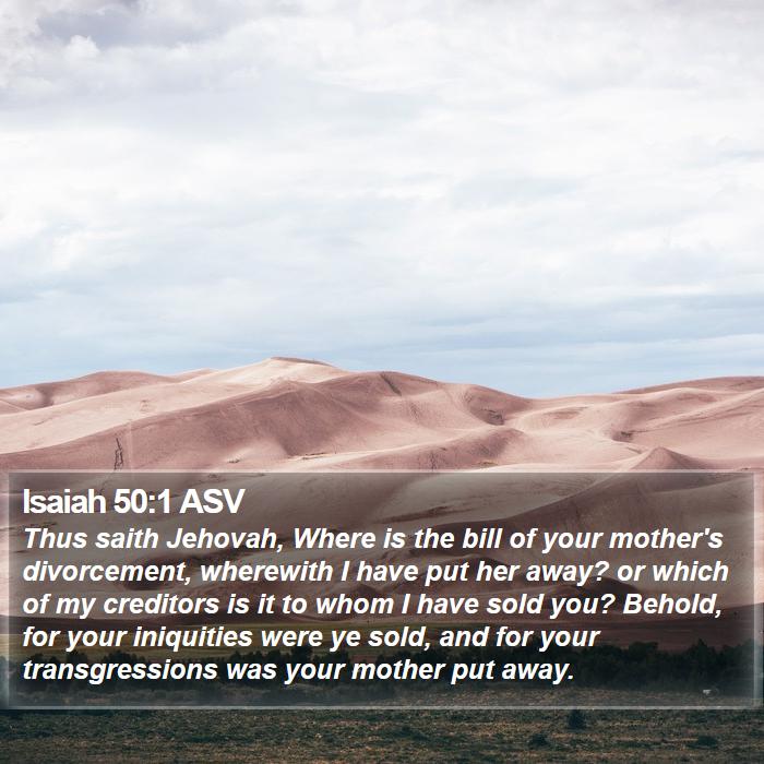 Isaiah 50:1 ASV Bible Study