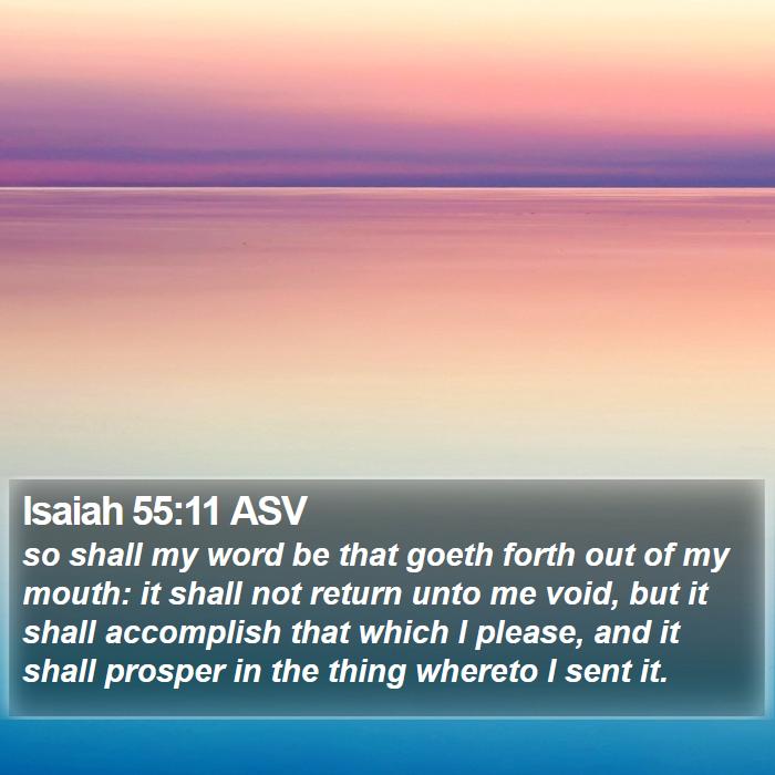 Isaiah 55:11 ASV Bible Study