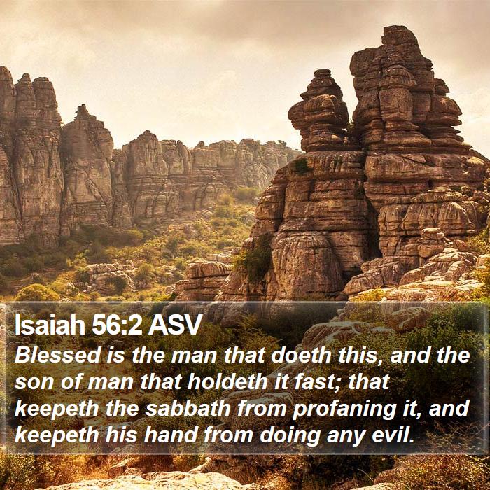 Isaiah 56:2 ASV Bible Study