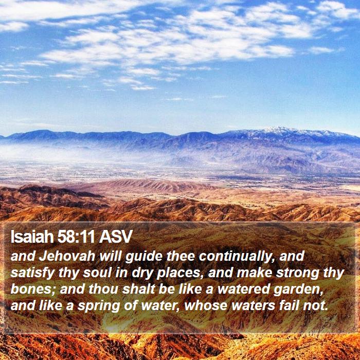 Isaiah 58:11 ASV Bible Study