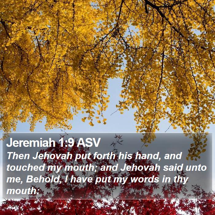 Jeremiah 1:9 ASV Bible Study