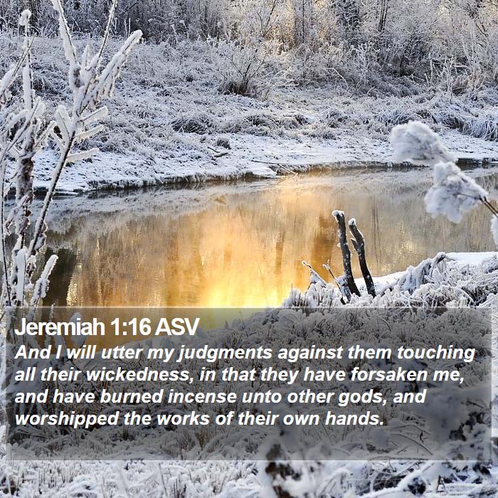 Jeremiah 1:16 ASV Bible Study