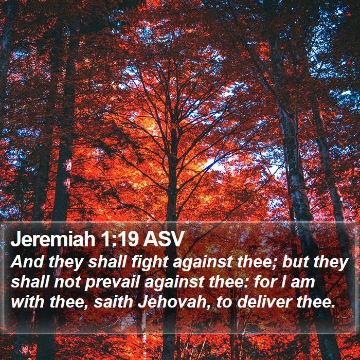 Jeremiah 1:19 ASV Bible Study