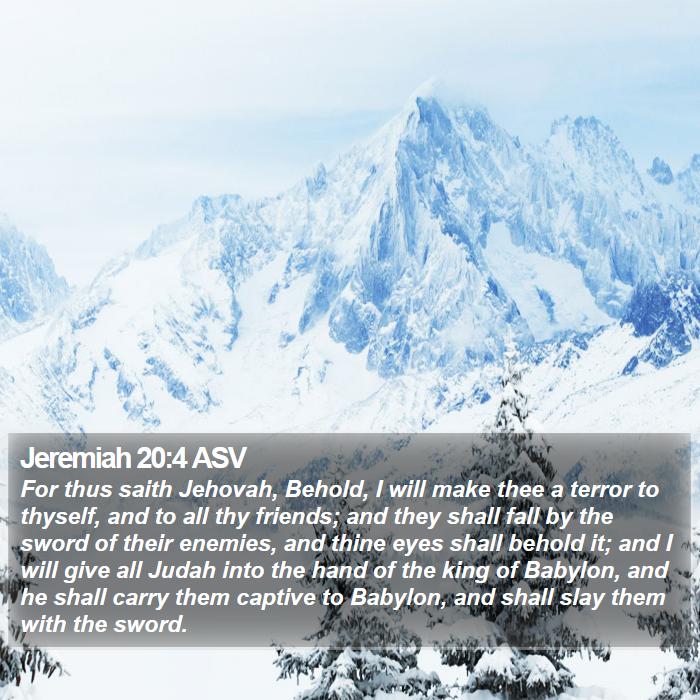 Jeremiah 20:4 ASV Bible Study