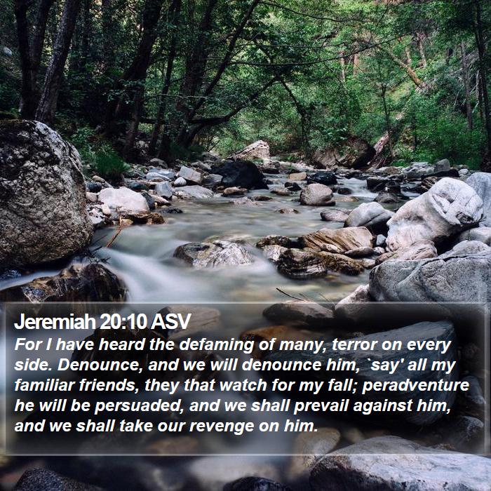 Jeremiah 20:10 ASV Bible Study