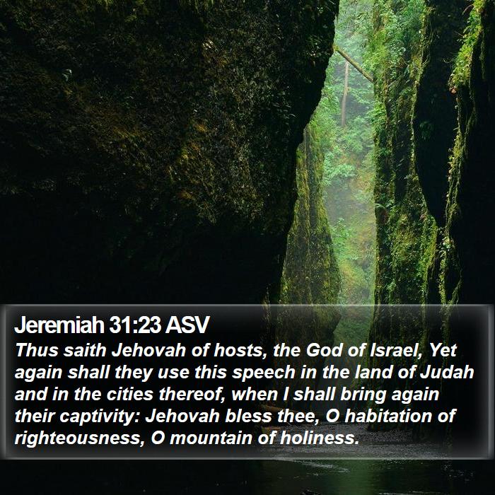 Jeremiah 31:23 ASV Bible Study