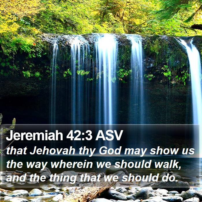 Jeremiah 42:3 ASV Bible Study