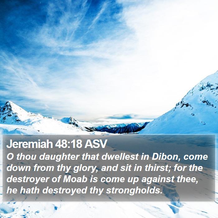 Jeremiah 48:18 ASV Bible Study