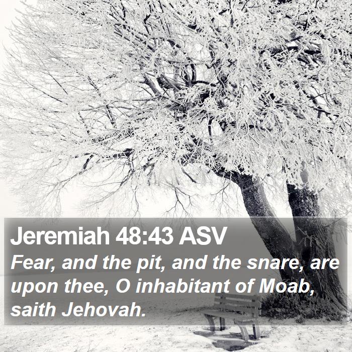 Jeremiah 48:43 ASV Bible Study