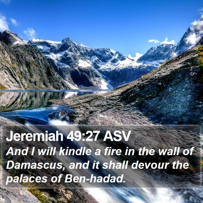 Jeremiah 49:27 ASV Bible Study