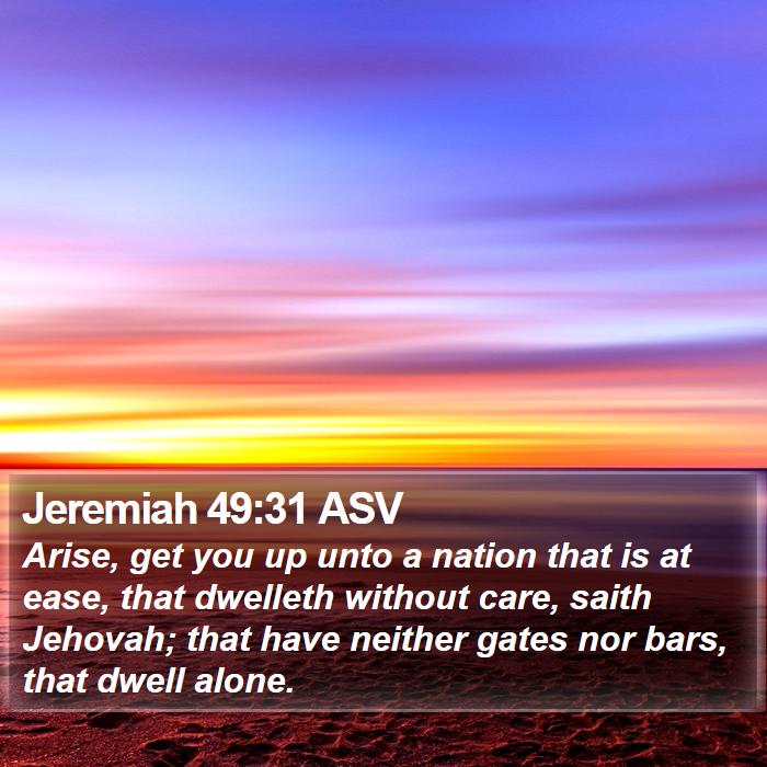 Jeremiah 49:31 ASV Bible Study