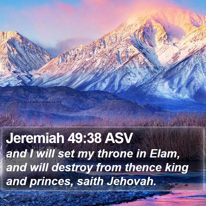 Jeremiah 49:38 ASV Bible Study