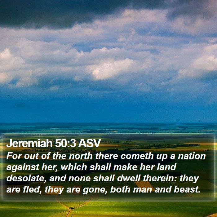 Jeremiah 50:3 ASV Bible Study