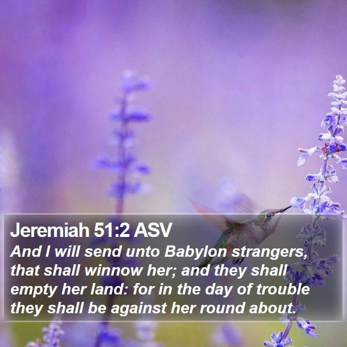 Jeremiah 51:2 ASV Bible Study