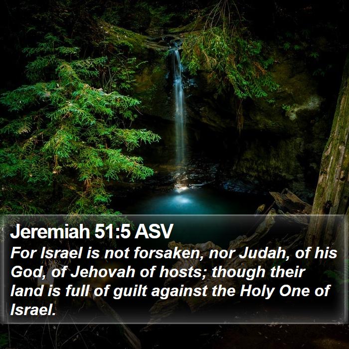 Jeremiah 51:5 ASV Bible Study