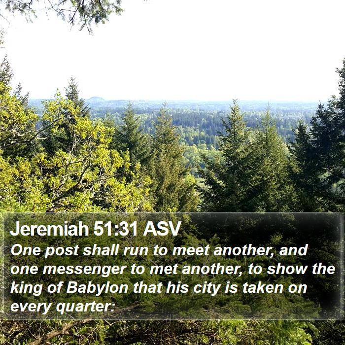 Jeremiah 51:31 ASV Bible Study