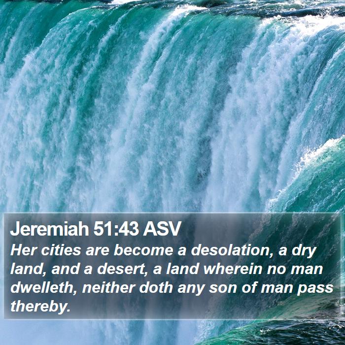 Jeremiah 51:43 ASV Bible Study