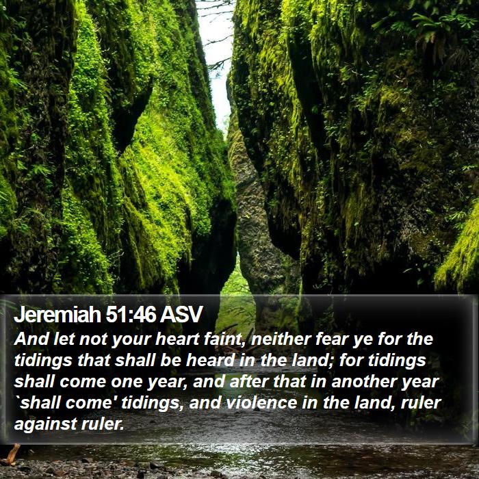 Jeremiah 51:46 ASV Bible Study