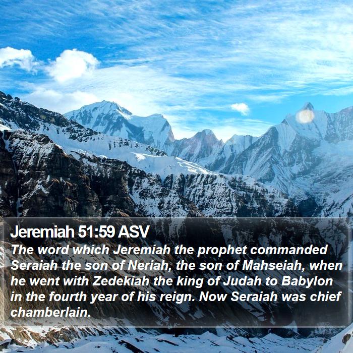 Jeremiah 51:59 ASV Bible Study