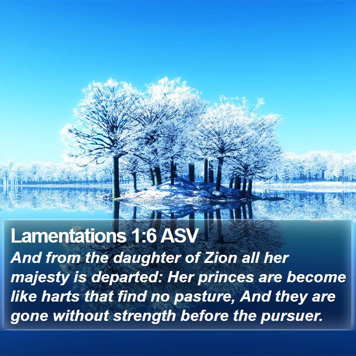 Lamentations 1:6 ASV Bible Study