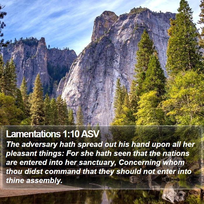 Lamentations 1:10 ASV Bible Study