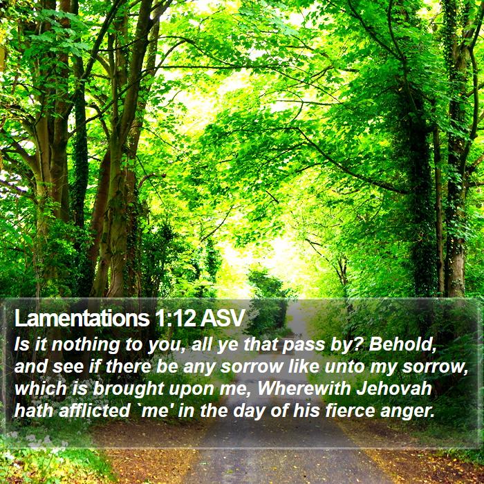 Lamentations 1:12 ASV Bible Study