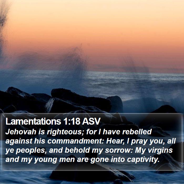 Lamentations 1:18 ASV Bible Study