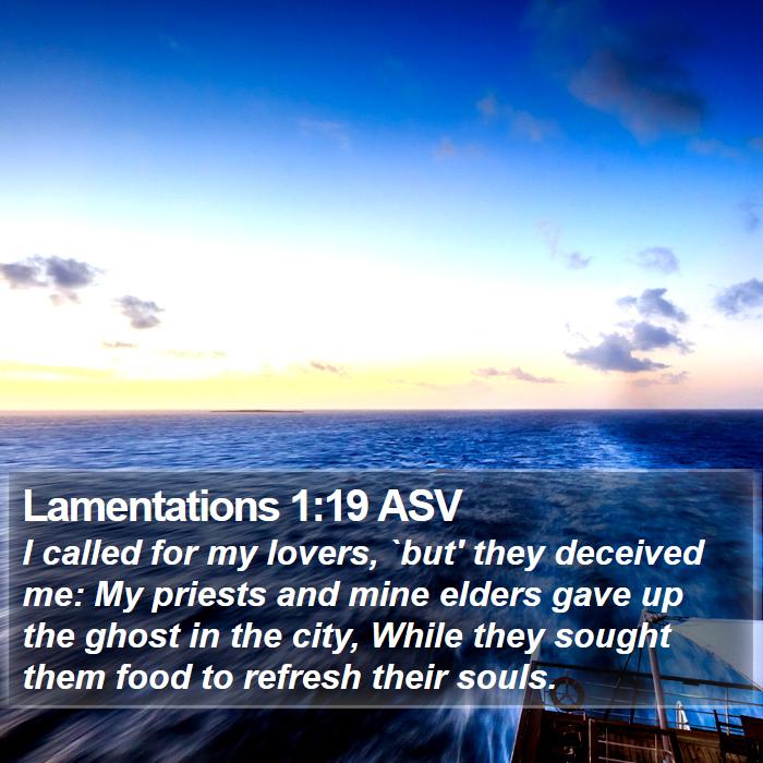 Lamentations 1:19 ASV Bible Study