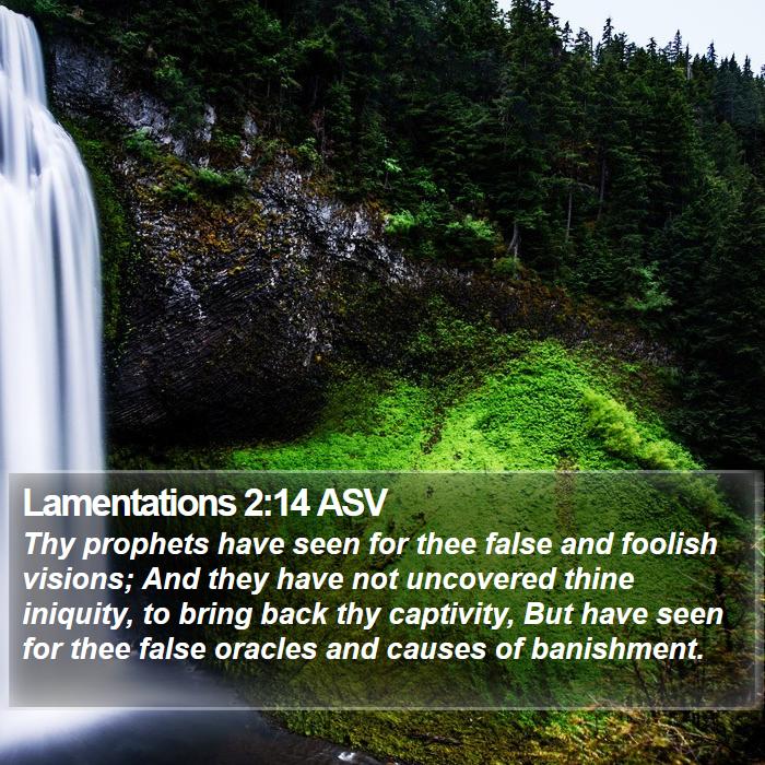 Lamentations 2:14 ASV Bible Study