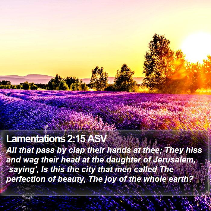 Lamentations 2:15 ASV Bible Study