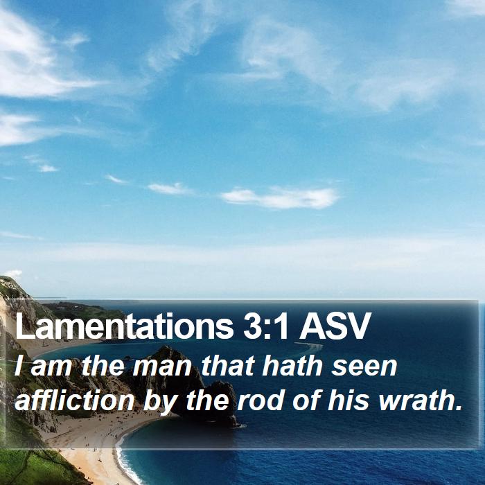 Lamentations 3:1 ASV Bible Study