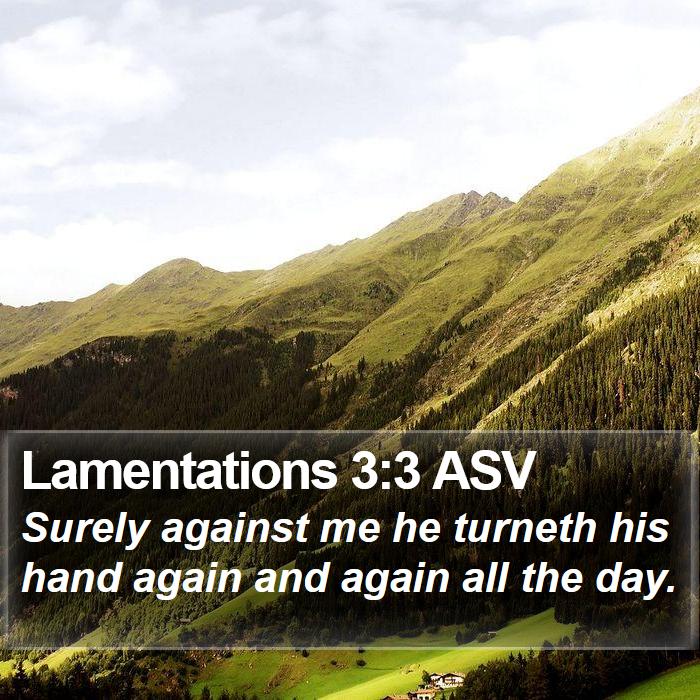 Lamentations 3:3 ASV Bible Study