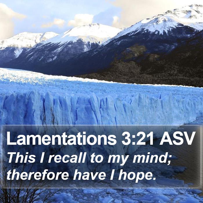 Lamentations 3:21 ASV Bible Study